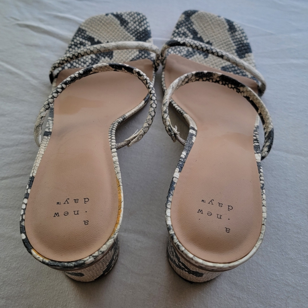 A New Day Women's Snakeskin Heeled Sandals - Picture 5 of 6
